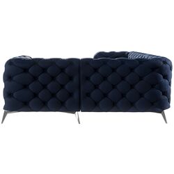 Canapea de colt Inspira Furniture Chelsea 2+C+1 Right Riviera 81 (Dark Blue/Silver) Thumb