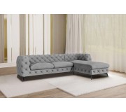 Canapea de colt Inspira Furniture Chelsea 2+C+1 Right Riviera 91 (Gray/Silver)