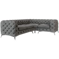 Canapea de colt Inspira Furniture Chelsea 2+C+1 Right Riviera 91 (Gray/Silver) Thumb
