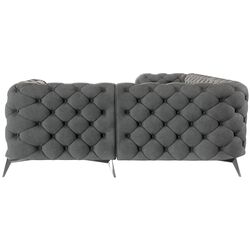 Canapea de colt Inspira Furniture Chelsea 2+C+1 Right Riviera 91 (Gray/Silver) Thumb