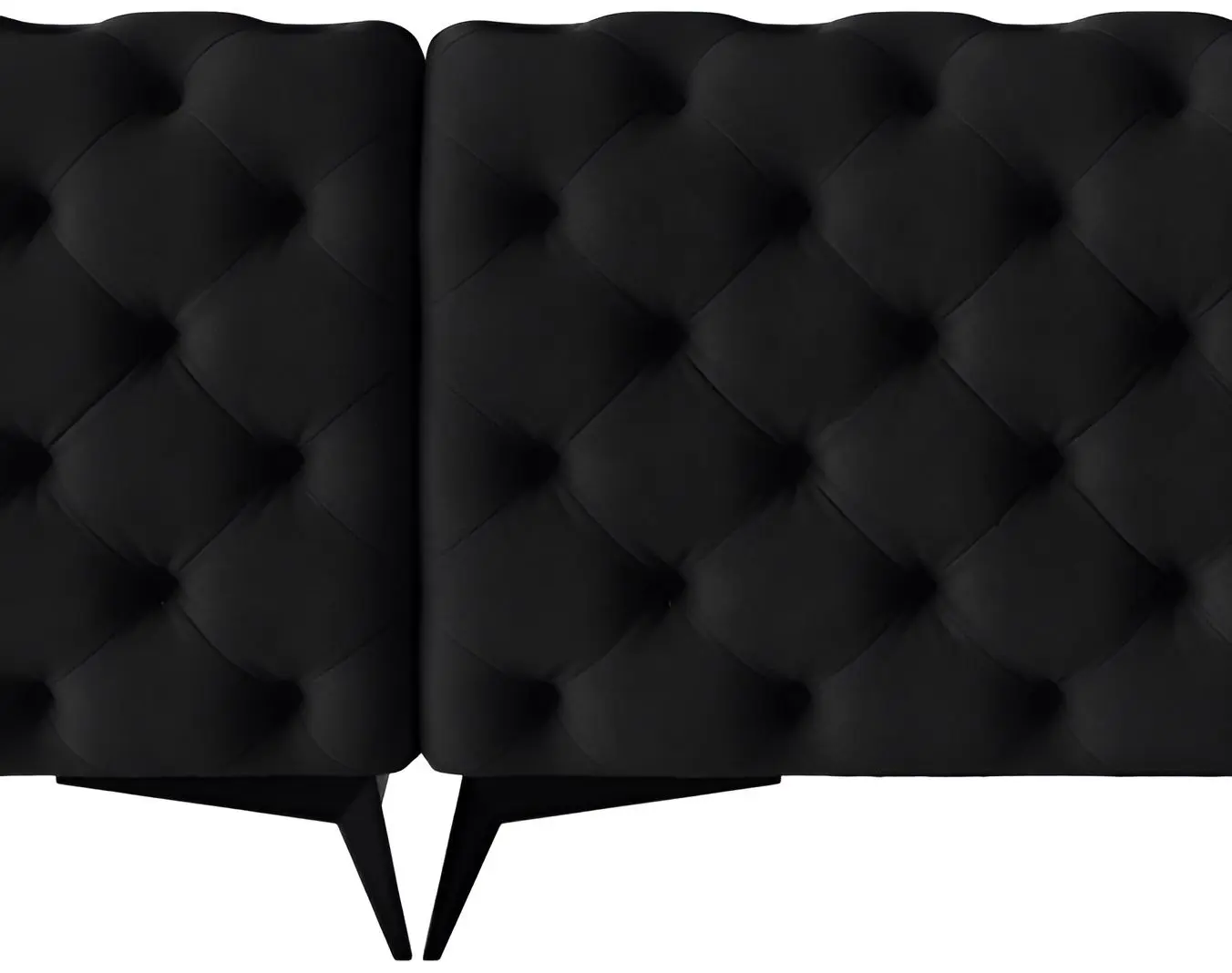 Canapea de colt Inspira Furniture Chelsea 2+OT Right Riviera 100 (Black)