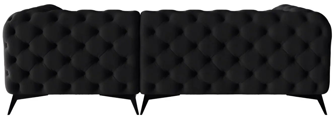 Canapea de colt Inspira Furniture Chelsea 2+OT Right Riviera 100 (Black)