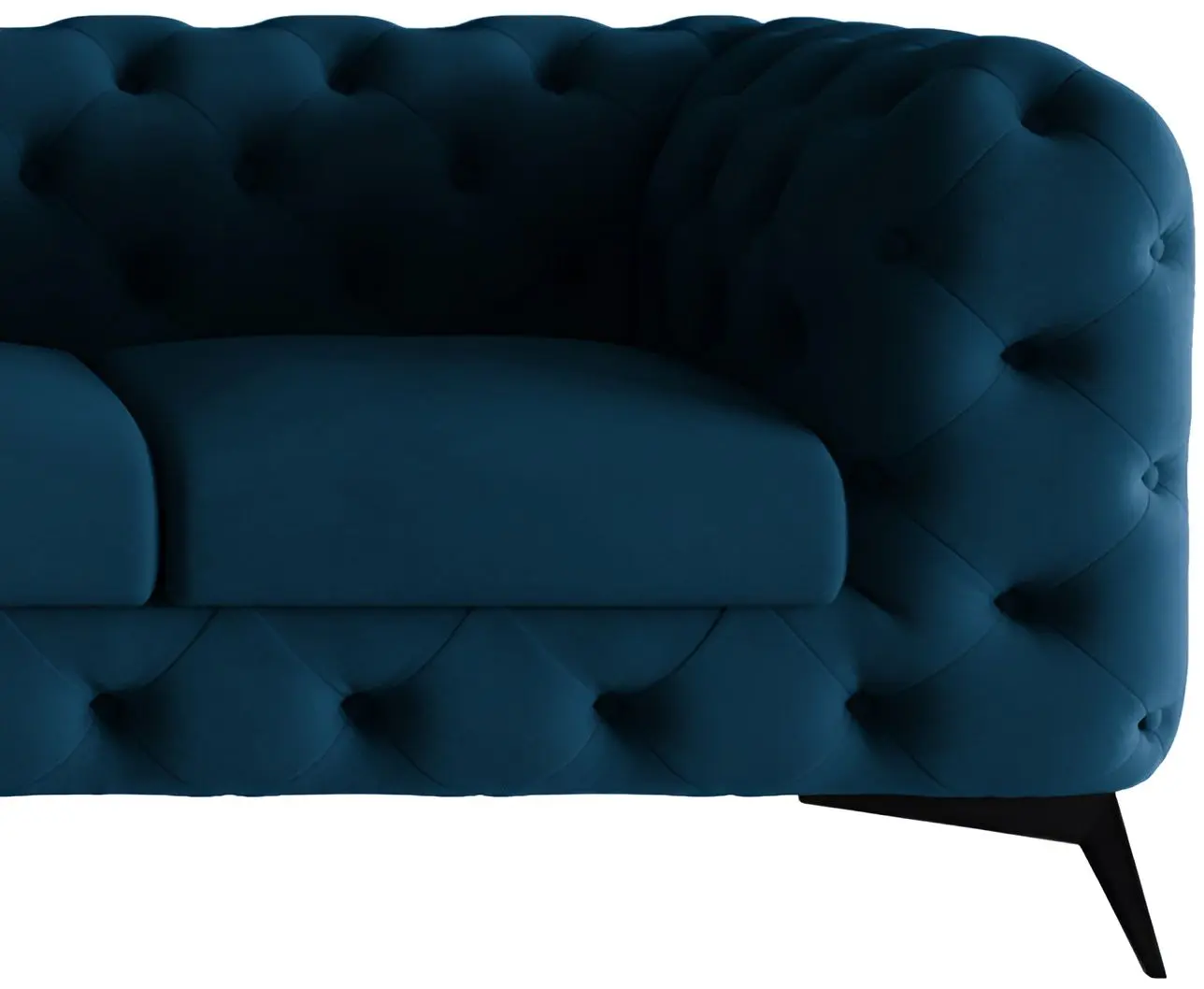 Диван угловой Inspira Furniture Chelsea 2+OT Right Riviera 81 (Dark Blue/Black)