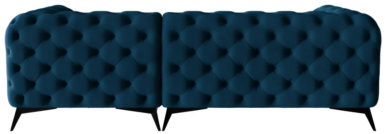 Диван угловой Inspira Furniture Chelsea 2+OT Right Riviera 81 (Dark Blue/Black)
