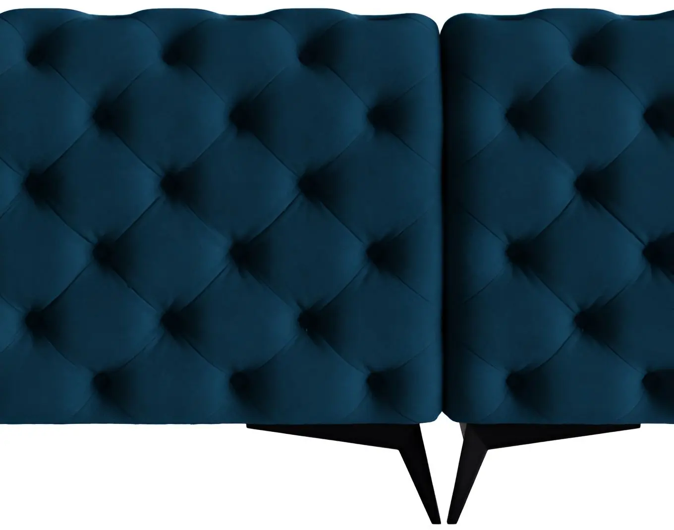 Диван угловой Inspira Furniture Chelsea 2+OT Right Riviera 81 (Dark Blue/Black)