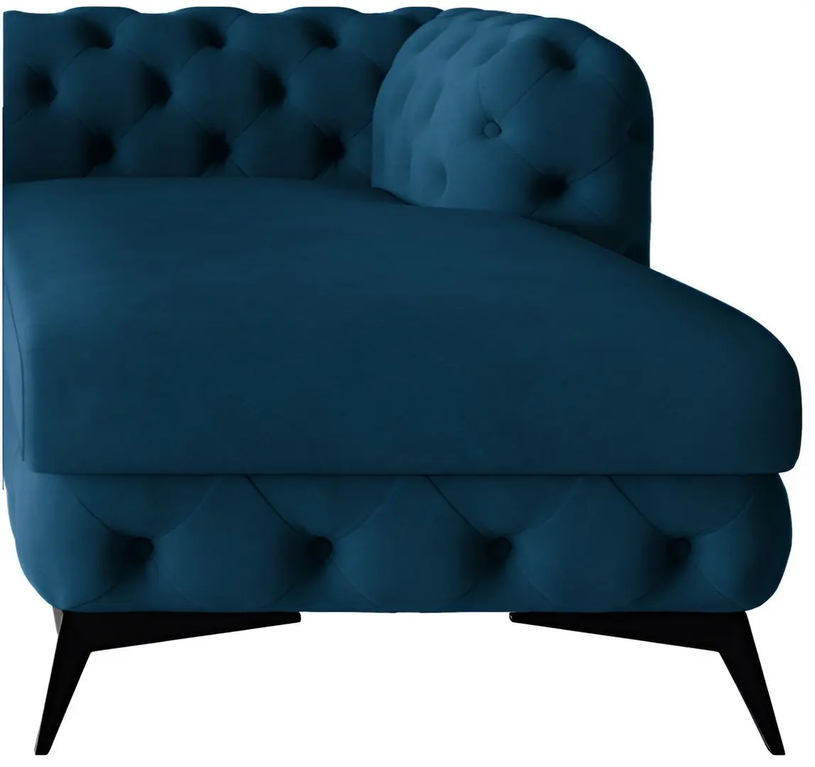 Диван угловой Inspira Furniture Chelsea 2+OT Right Riviera 81 (Dark Blue/Black)