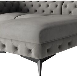 Диван угловой Inspira Furniture Chelsea 2+OT Right Riviera 91 (Gray/Black) Thumb