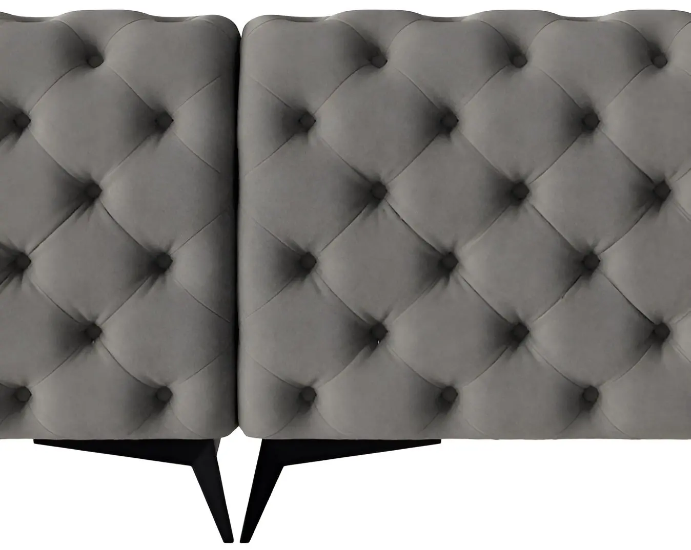 Диван угловой Inspira Furniture Chelsea 2+OT Right Riviera 91 (Gray/Black)