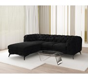 Canapea de colt Inspira Furniture Chelsea Chelsea OT+2 Left Riviera 100 (Black)