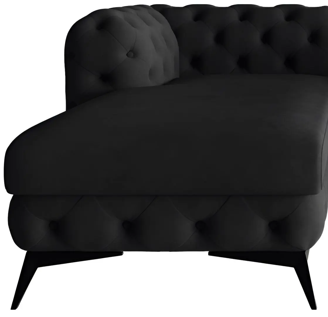 Canapea de colt Inspira Furniture Chelsea Chelsea OT+2 Left Riviera 100 (Black)