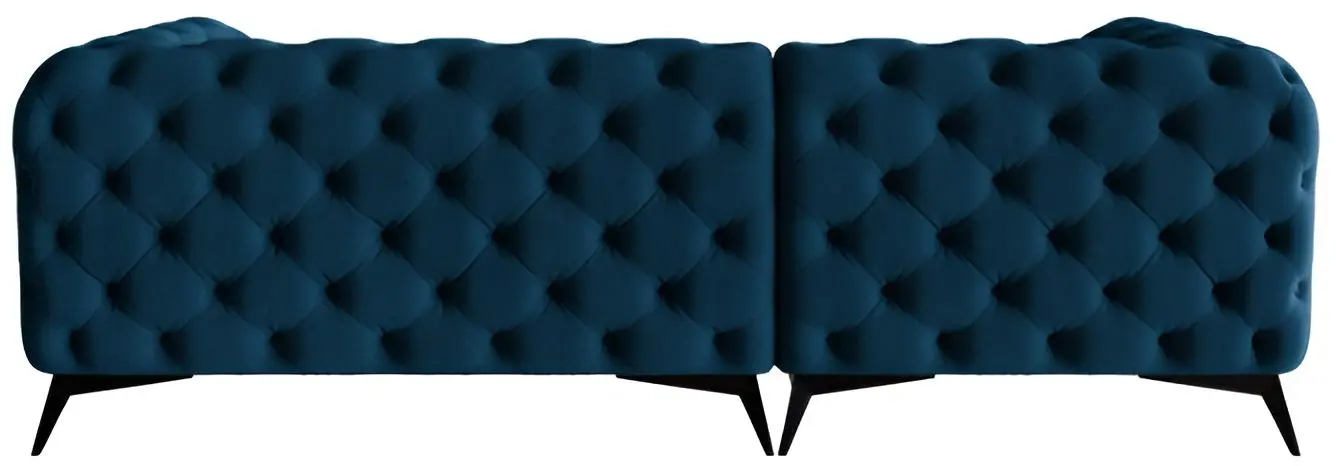 Canapea de colt Inspira Furniture Chelsea OT+2 Left Riviera 81 (Dark Blue/Black)