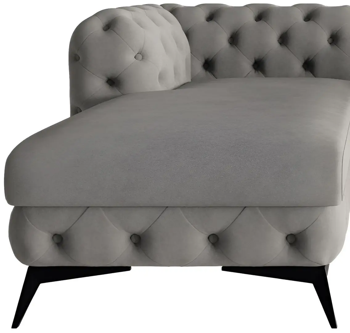 Canapea de colt Inspira Furniture Chelsea OT+2 Left Riviera 91 (Gray/Black)