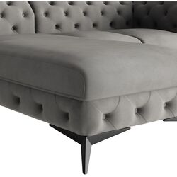 Canapea de colt Inspira Furniture Chelsea OT+2 Left Riviera 91 (Gray/Black) Thumb