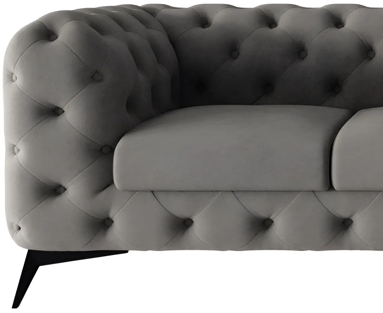 Canapea de colt Inspira Furniture Chelsea OT+2 Left Riviera 91 (Gray/Black)