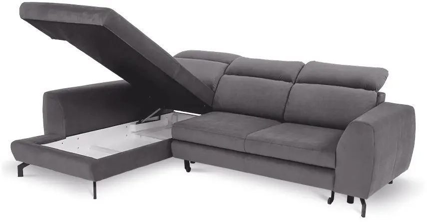 Canapea de colt Inspira Furniture Denver SF Left Jasmine 27 (Grey)