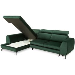 Диван угловой Inspira Furniture Denver SF Left Riviera 38 (Dark Green) Thumb