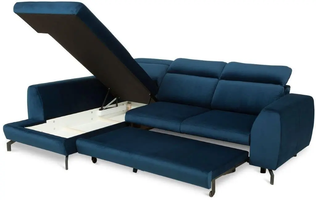 Диван угловой Inspira Furniture Denver SF Left Riviera 81 (Blue)