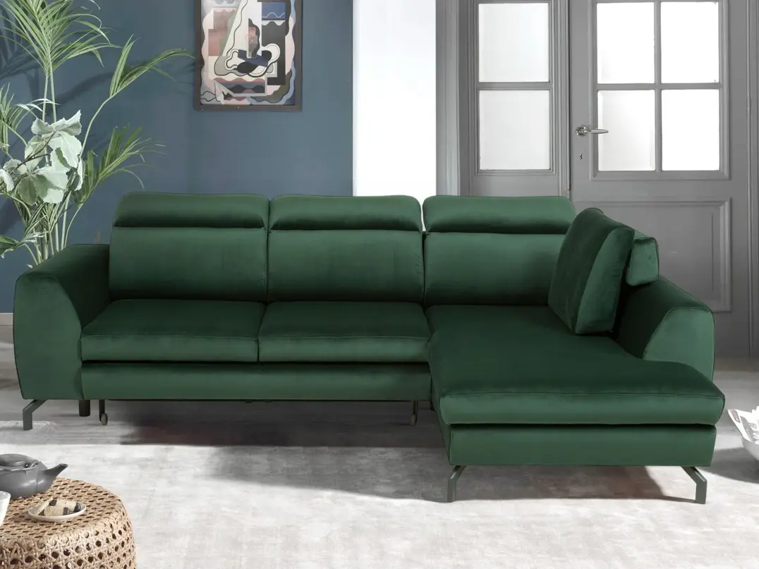 Диван угловой Inspira Furniture Denver SF Right Riviera 38 (Dark Green)