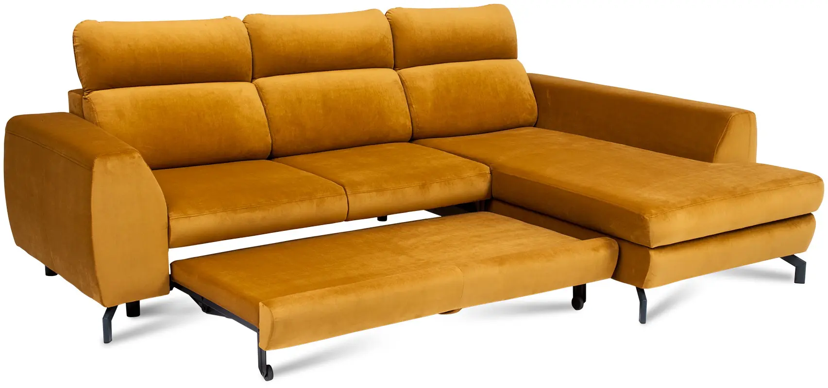 Canapea de colt Inspira Furniture Denver SF Right Riviera 41 (Mustard)