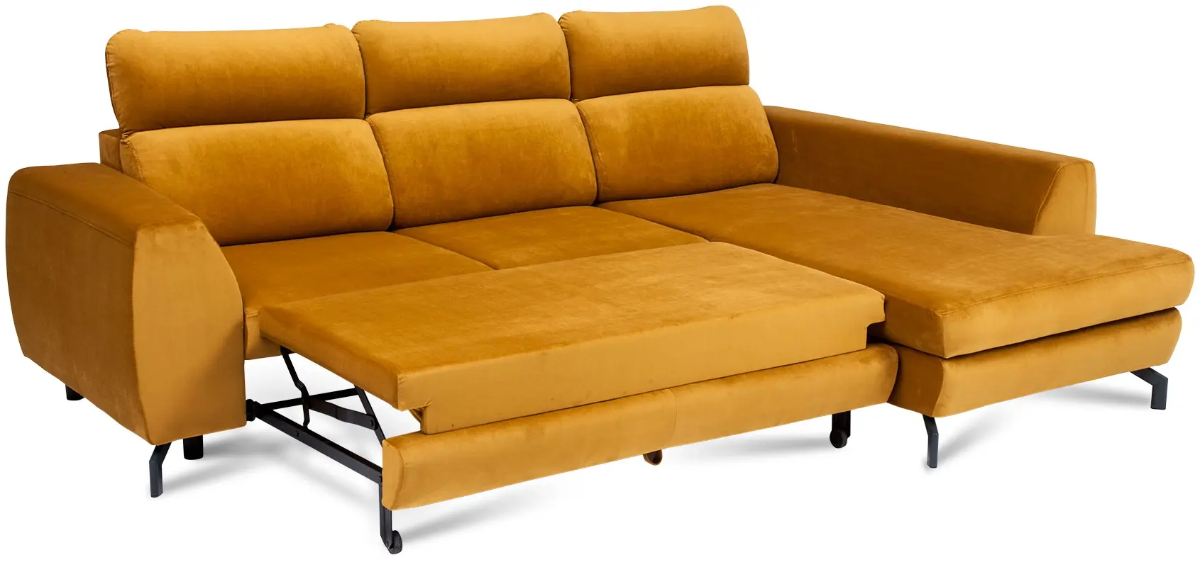 Canapea de colt Inspira Furniture Denver SF Right Riviera 41 (Mustard)