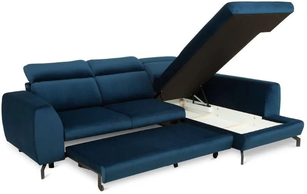 Canapea de colt Inspira Furniture Denver SF Right Riviera 81 (Blue)