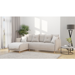 Canapea de colt Inspira Furniture Gaja SF Enjoy New 01 (Ivory)