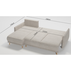 Диван угловой Inspira Furniture Gaja SF Enjoy New 01 (Ivory) Thumb