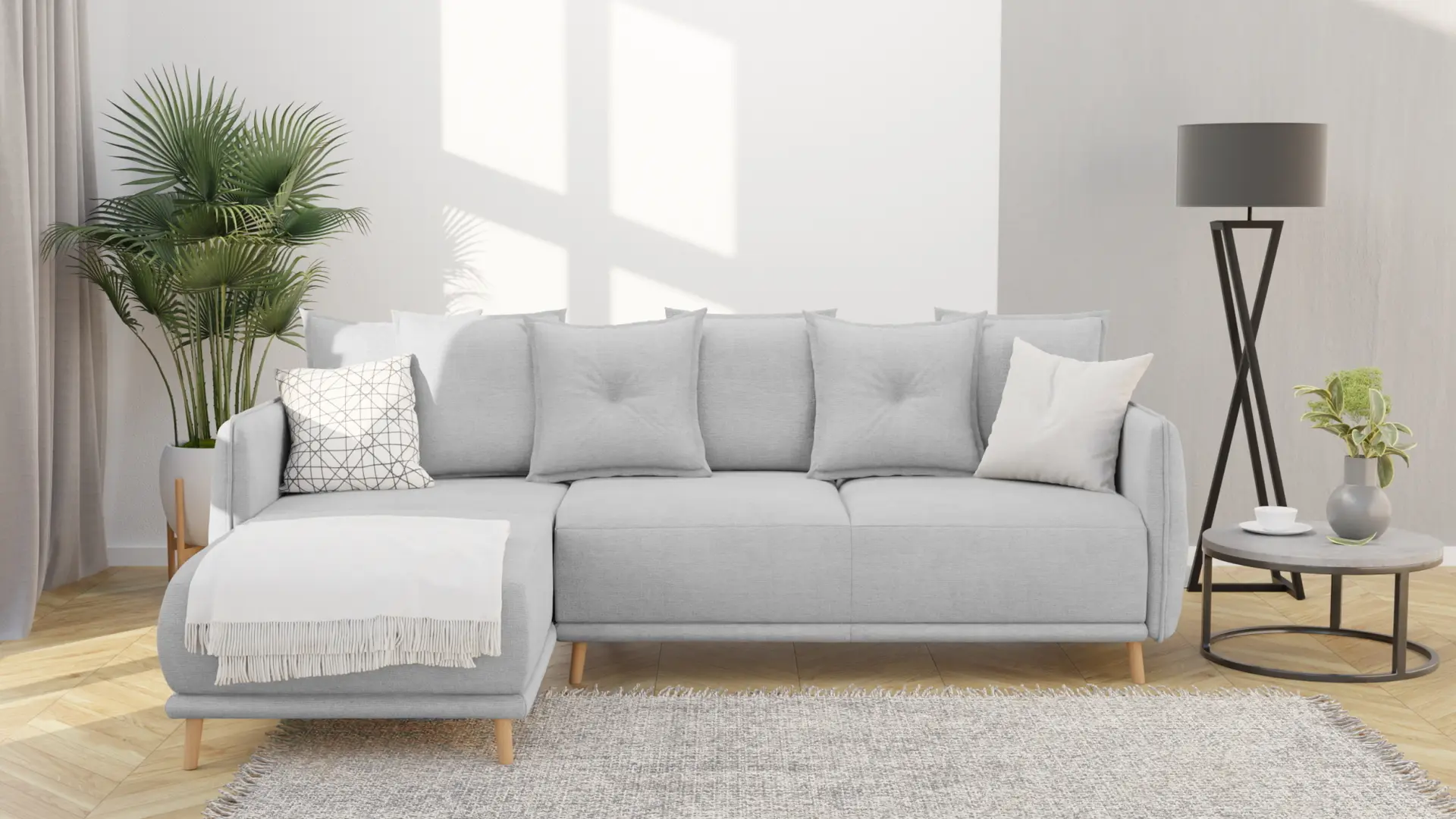 Диван угловой Inspira Furniture Gaja SF Enjoy New 20 (Silver)