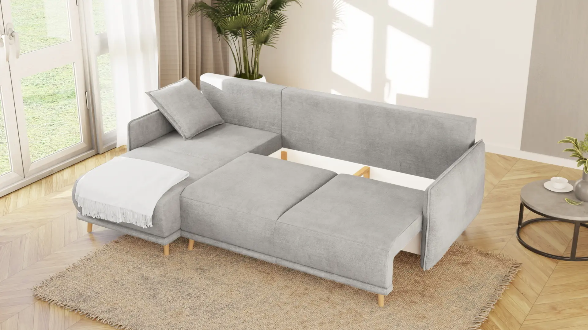 Диван угловой Inspira Furniture Gaja SF Enjoy New 20 (Silver)