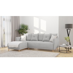 Canapea de colt Inspira Furniture Gaja SF Enjoy New 20 (Silver)