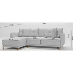 Диван угловой Inspira Furniture Gaja SF Enjoy New 20 (Silver) Thumb
