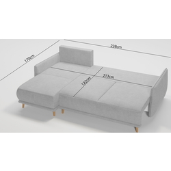 Диван угловой Inspira Furniture Gaja SF Enjoy New 20 (Silver) Thumb