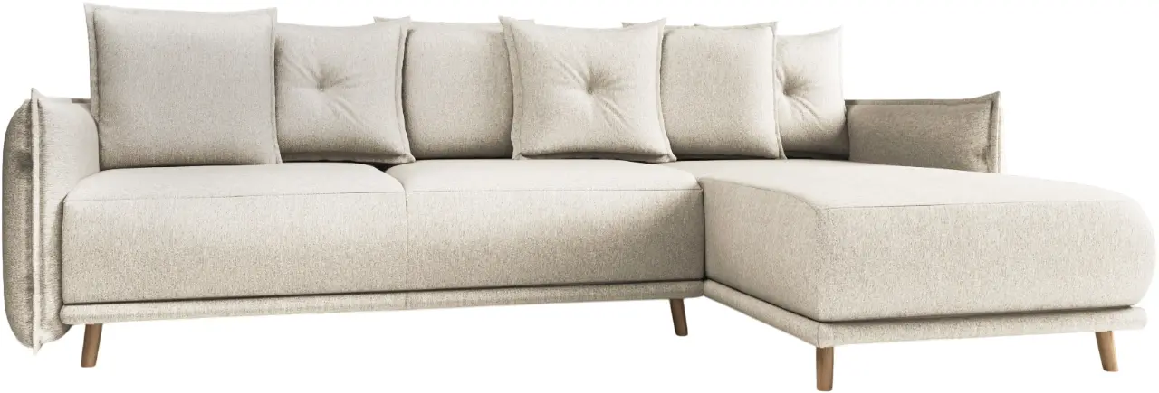 Canapea de colt Inspira Furniture Gaja SF Etna 21 (Beige)