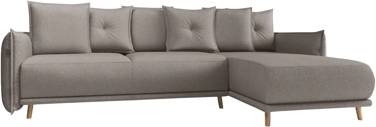 Canapea de colt Inspira Furniture Gaja SF Etna 91 (Grey Brown)