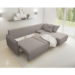 Canapea de colt Inspira Furniture Gaja SF Etna 91 (Grey Brown) Thumb