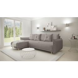Canapea de colt Inspira Furniture Gaja SF Etna 91 (Grey Brown)