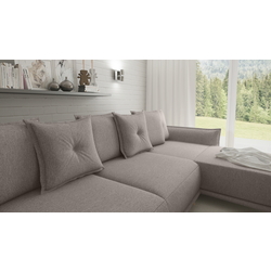 Canapea de colt Inspira Furniture Gaja SF Etna 91 (Grey Brown) Thumb