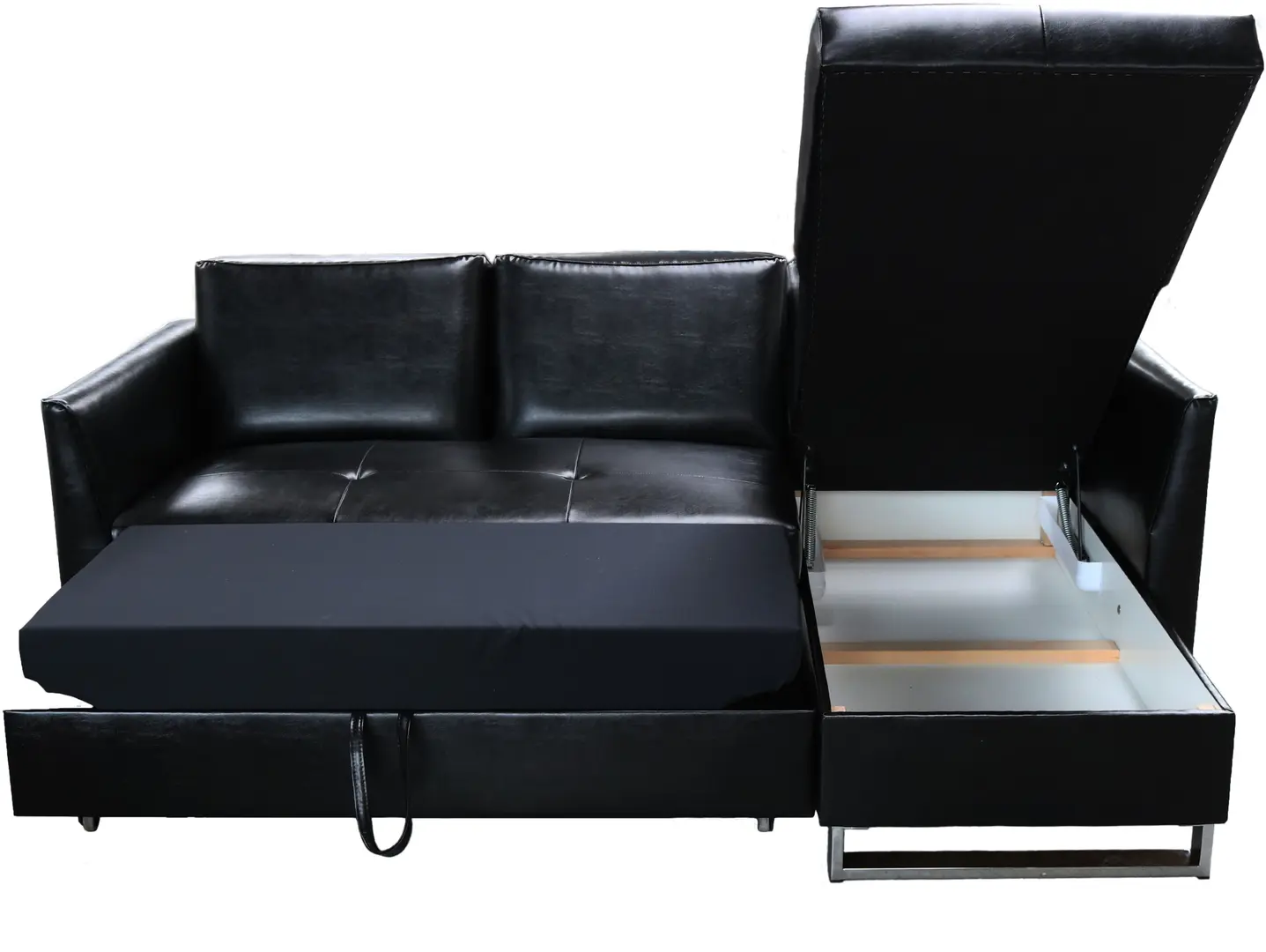 Canapea de colt Inspira Furniture Jonas SF MG-13 (Black)