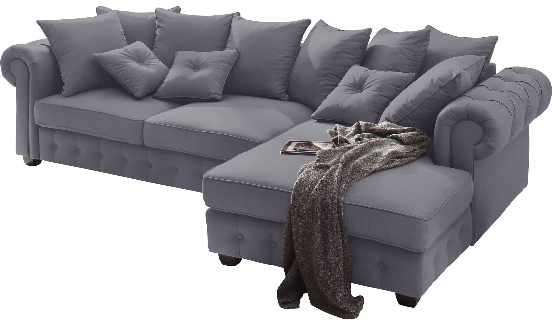 Диван угловой Inspira Furniture Leicester 2 OTR Right Amore 32 (Anthracite)