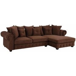 Canapea de colt Inspira Furniture Leicester 2 OTR Right Cosmic 70 (Brown) Thumb