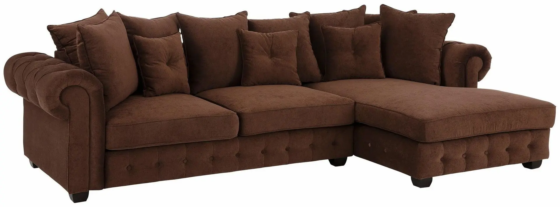 Canapea de colt Inspira Furniture Leicester 2 OTR Right Cosmic 70 (Brown)