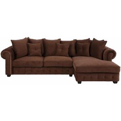 Canapea de colt Inspira Furniture Leicester 2 OTR Right Cosmic 70 (Brown) Thumb