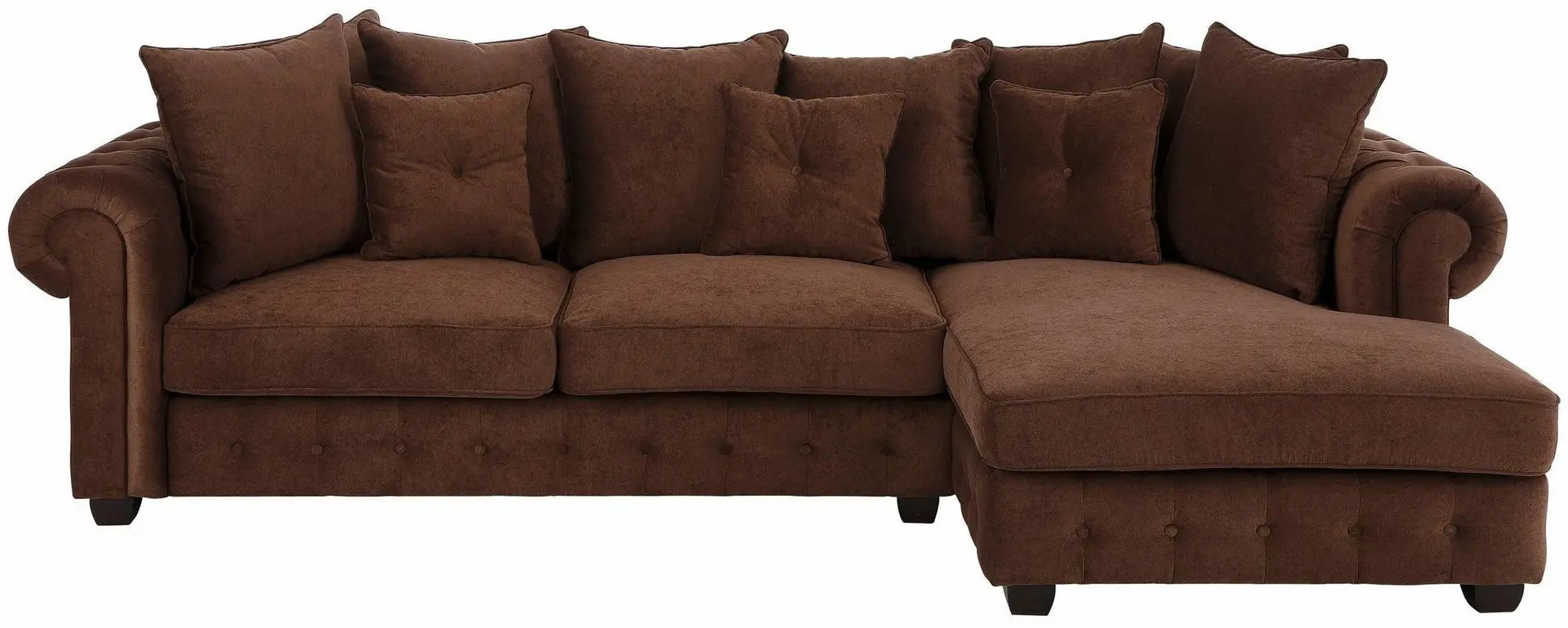 Canapea de colt Inspira Furniture Leicester 2 OTR Right Cosmic 70 (Brown)