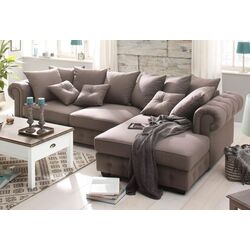 Canapea de colt Inspira Furniture Leicester 2 OTR Right Sawana 03 (Light Brown)