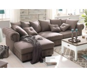 Canapea de colt Inspira Furniture Leicester OTL 2 Left Sawana 03 (Light Brown)