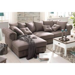 Canapea de colt Inspira Furniture Leicester OTL 2 Left Sawana 03 (Light Brown)