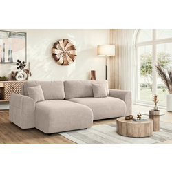 Canapea de colt Inspira Furniture Lorine SF Flow 02 (Beige)