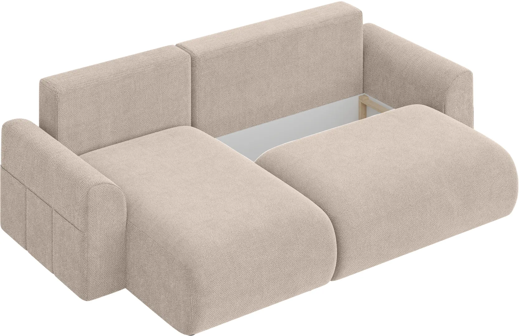 Диван угловой Inspira Furniture Lorine SF Flow 02 (Beige)