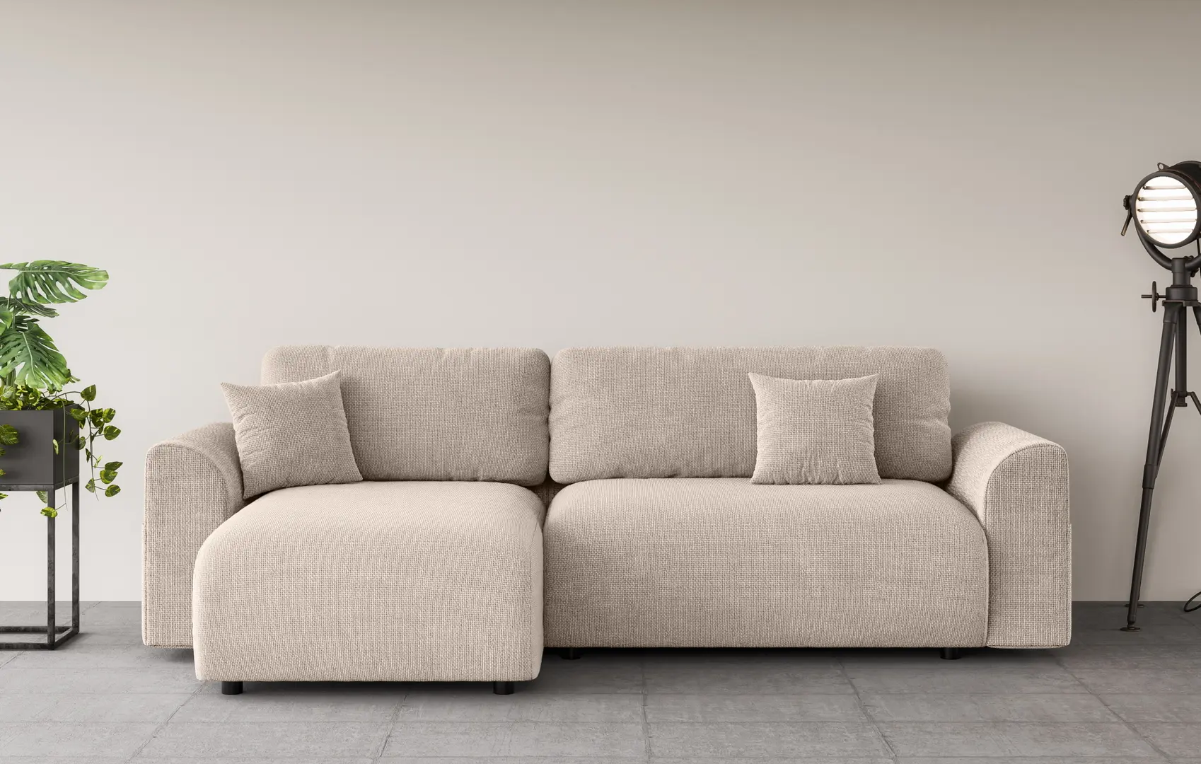 Диван угловой Inspira Furniture Lorine SF Flow 02 (Beige)