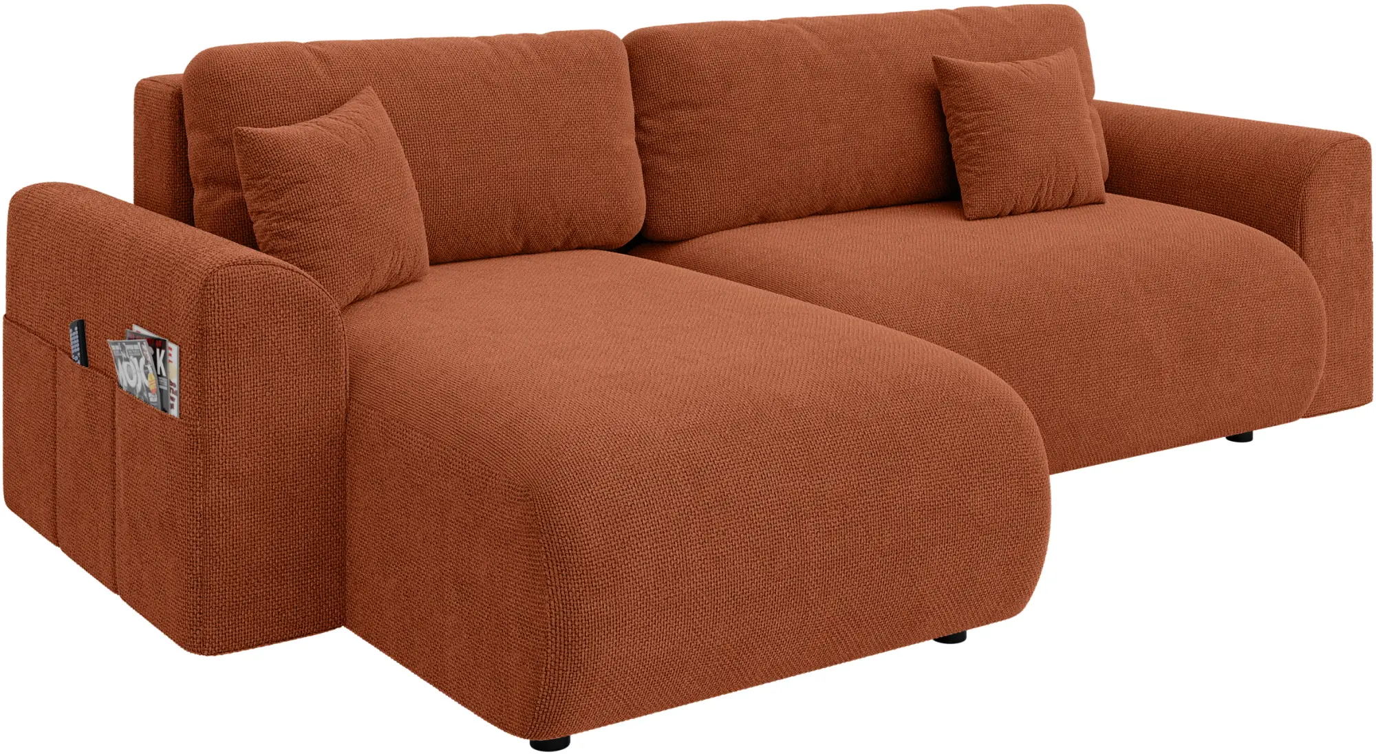 Canapea de colt Inspira Furniture Lorine SF Flow 09 (Terracota) - 3